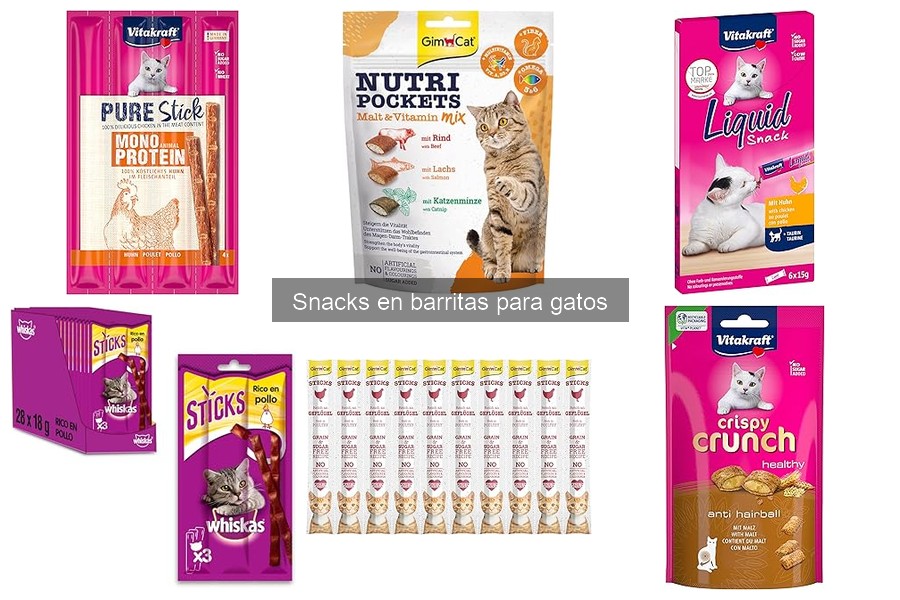Alternativas a snacks en barritas para gatos con alergias