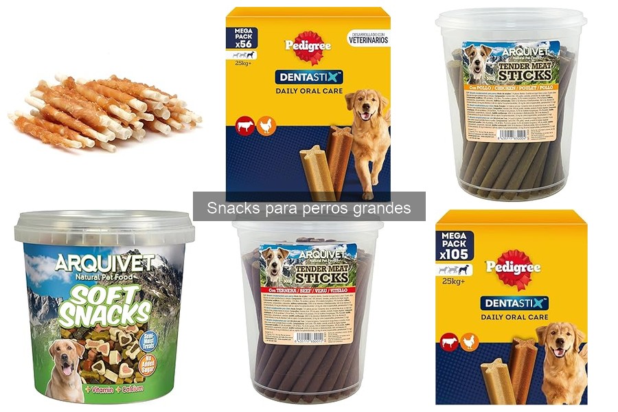 Alternativas saludables a snacks comerciales para perros grandes
