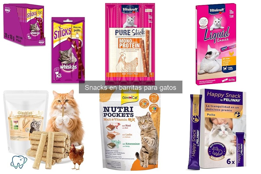 Cómo elegir el mejor snack en barritas para tu gato