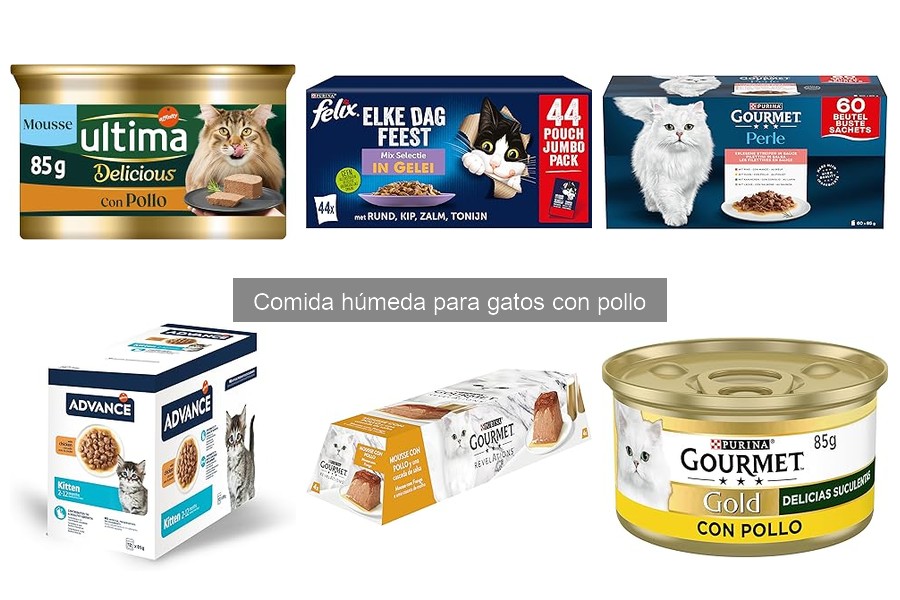 Comparativa de Comida Húmeda para Gatos con Pollo