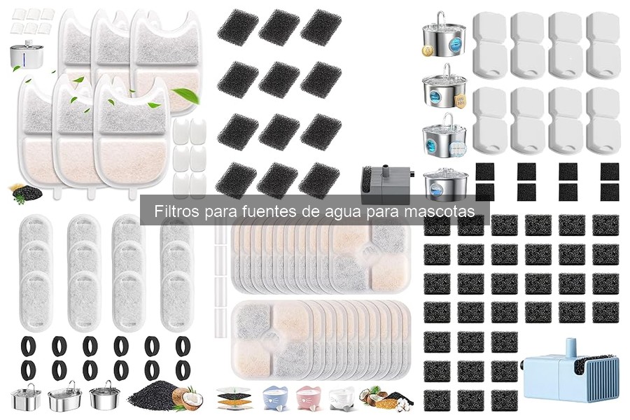 Comparativa de filtros para fuentes de agua de mascotas