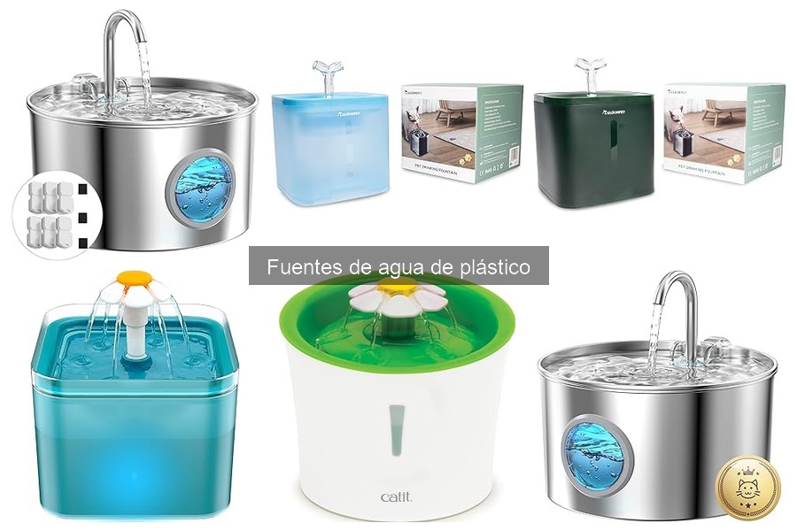 Comparativa de Fuentes de Agua de Plástico por Capacidad