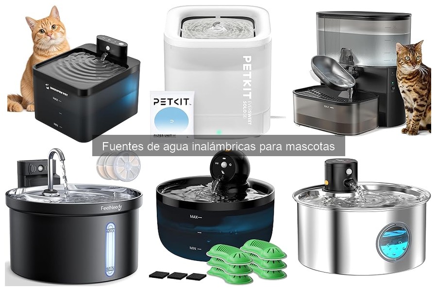 Comparativa de Fuentes de Agua Inalámbricas para Mascotas