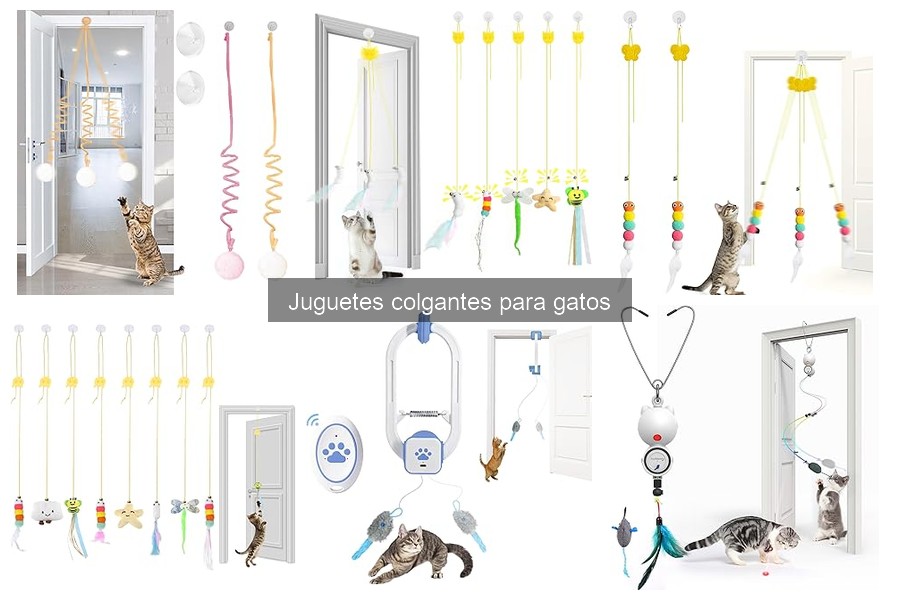 Comparativa de juguetes colgantes y otros para gatos