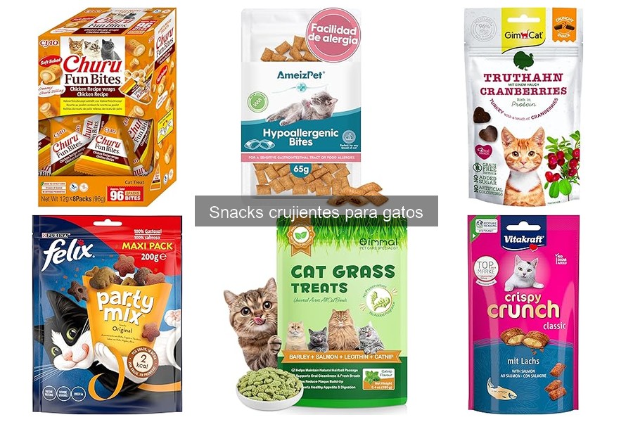 Comparativa de snacks crujientes para gatos: Marcas y precios