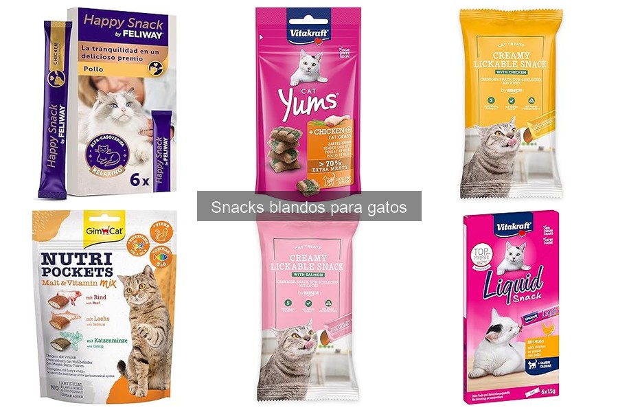 ¿Cuántos snacks blandos puede comer un gato al día?
