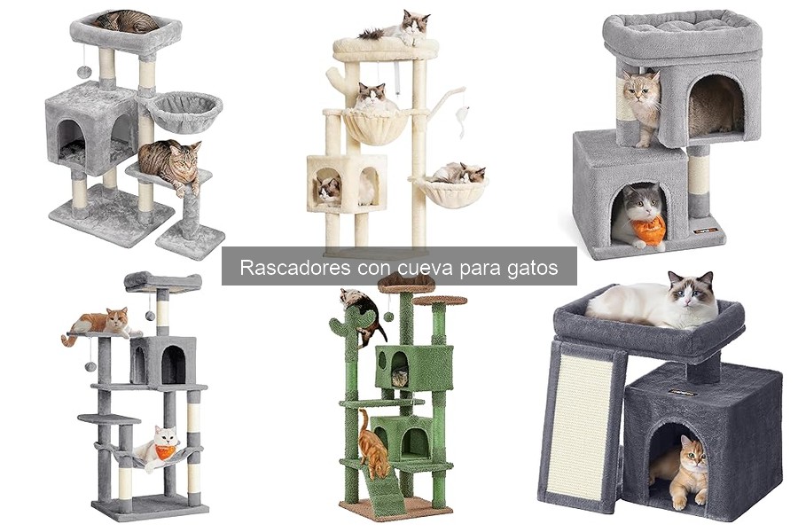 Dónde comprar rascadores con cueva para gatos a buen precio
