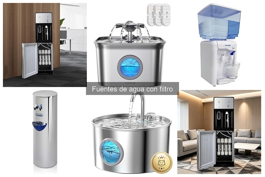 Fuentes de agua con filtros de carbón vs. cerámica