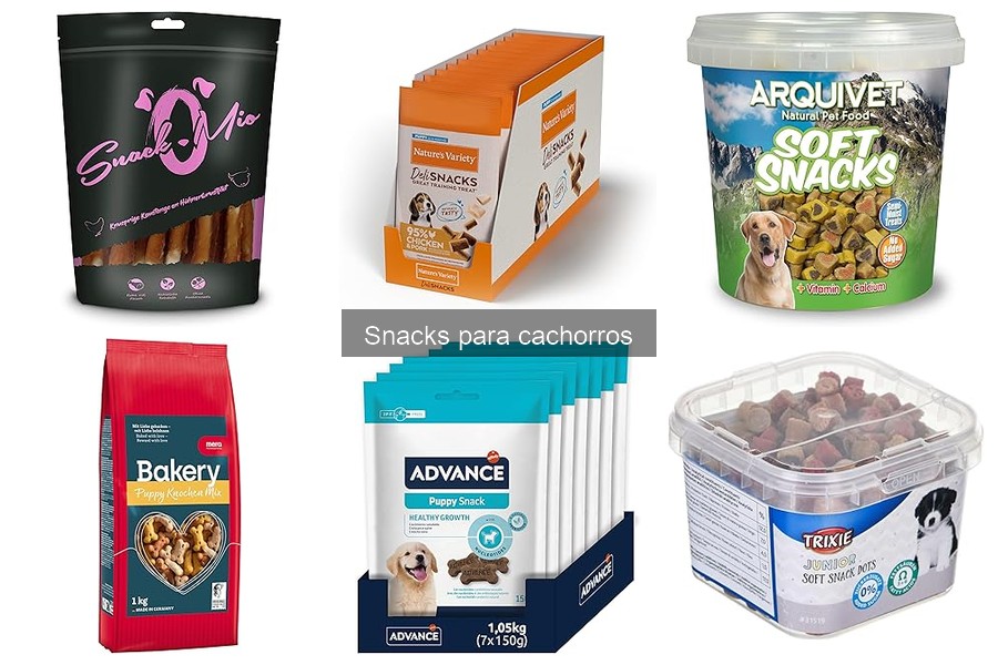 Marcas populares de snacks para cachorros y sus diferencias