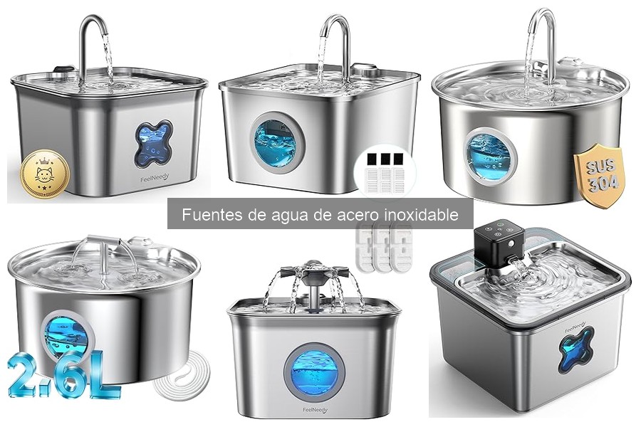 Mejores fuentes de agua de acero inoxidable para gatos