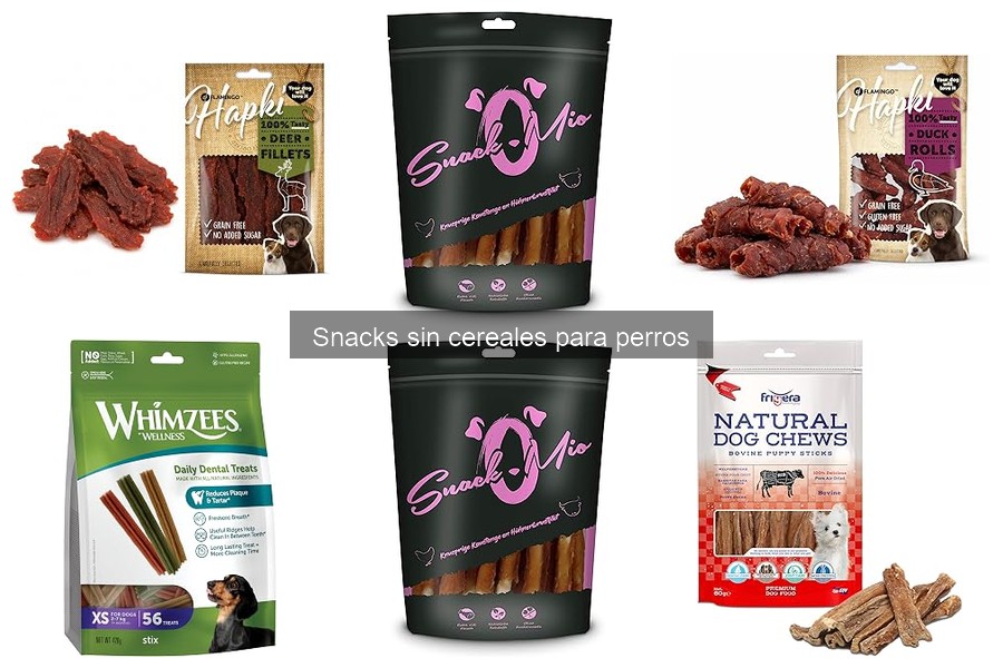 Mejores marcas de snacks sin cereales para perros