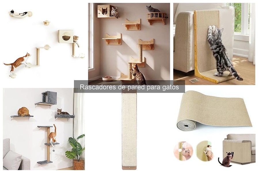 Mejores materiales para rascadores de pared para gatos
