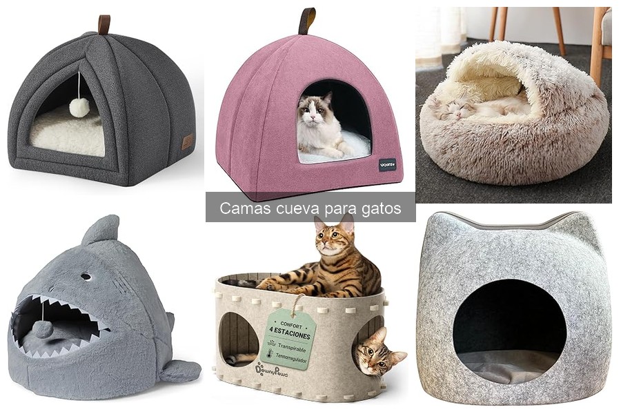 Opiniones sobre camas cueva para gatos Voarge y Amazon Basics