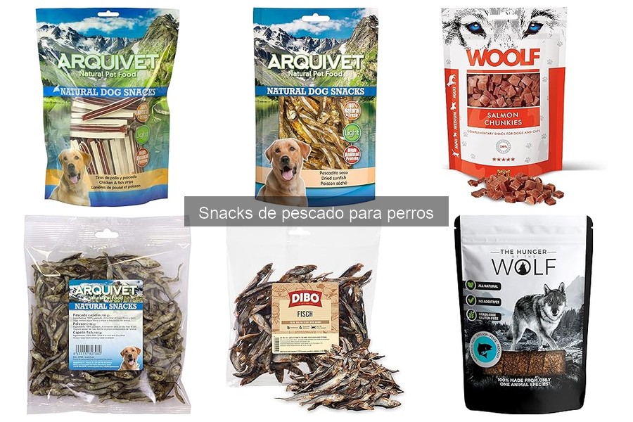 Porciones ideales de snacks de pescado para perros