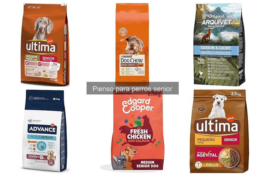 Precio promedio del pienso para perros senior en Amazon
