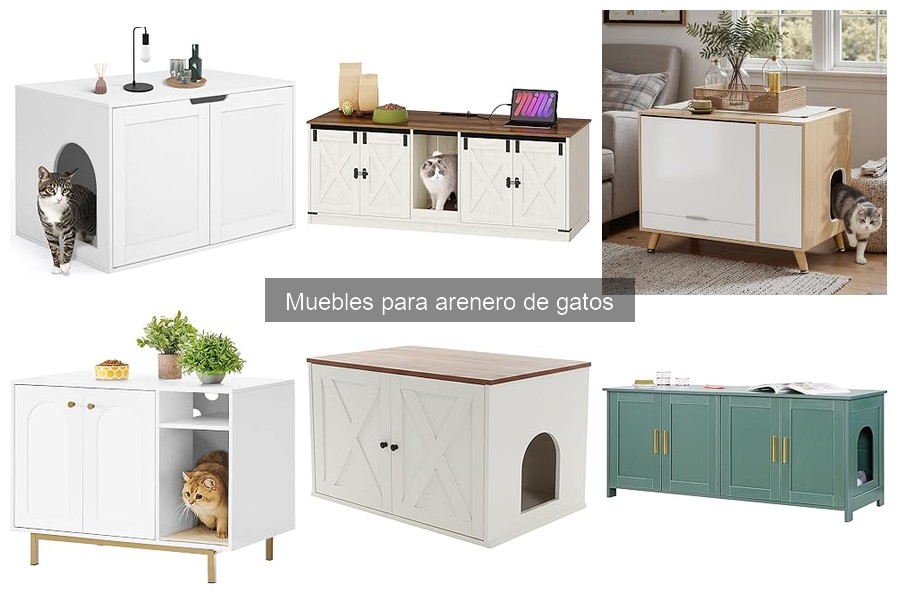 Tipos de muebles para arenero de gatos: guía completa