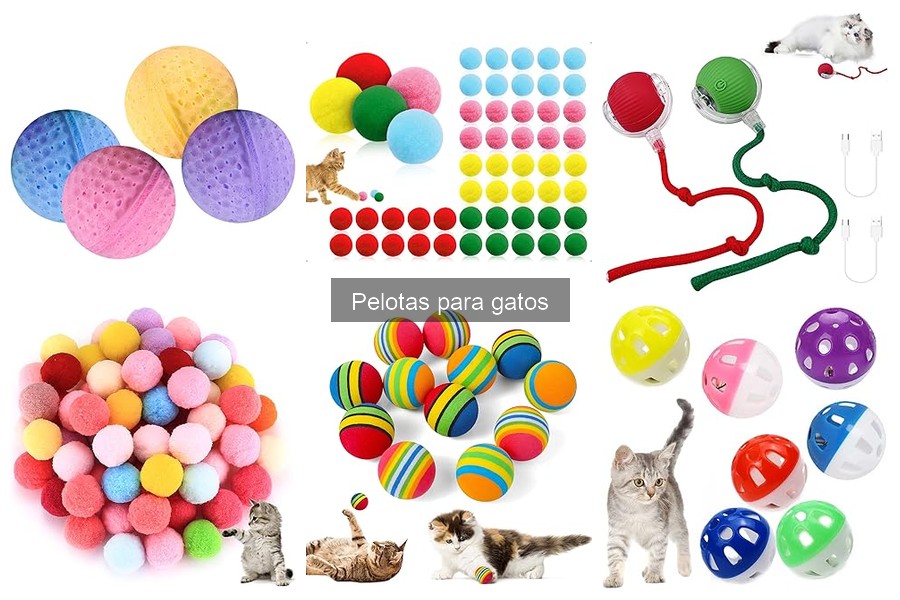 Tipos de pelotas para gatos: materiales y diseños destacados